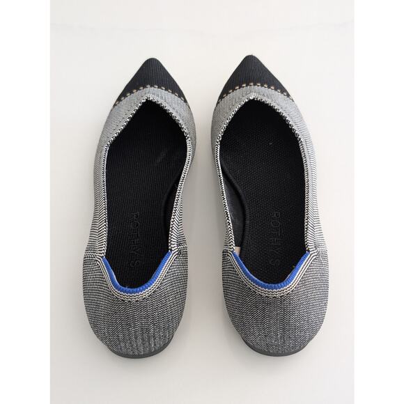 Rothy's Grey Mist Captoe The Point Shoes Women's Size 7.5 Washable Flats - Picture 3 of 10